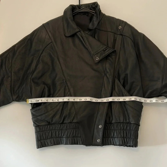 Fidelity Leather Bomber Jacket size 11/12 black - Picture 6 of 12